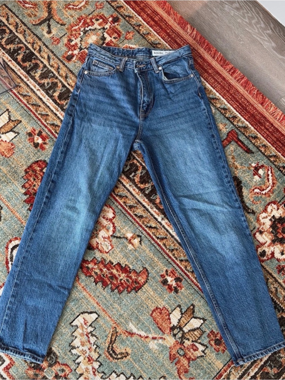 Bershka Classic Blue High-Rise Women’s Jeans